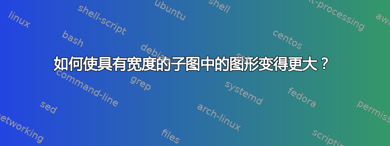 如何使具有宽度的子图中的图形变得更大？