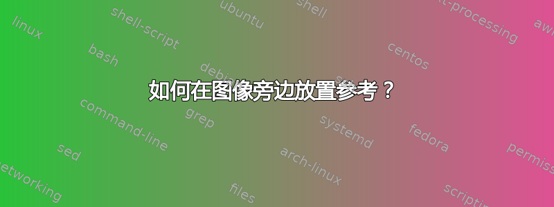 如何在图像旁边放置参考？