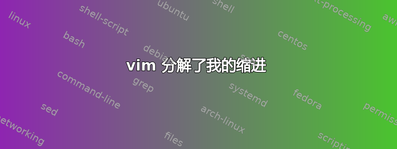 vim 分解了我的缩进