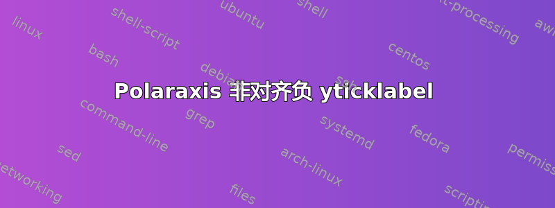 Polaraxis 非对齐负 yticklabel