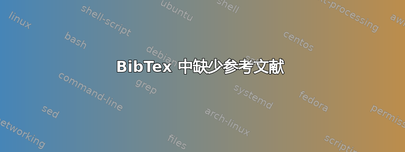 BibTex 中缺少参考文献