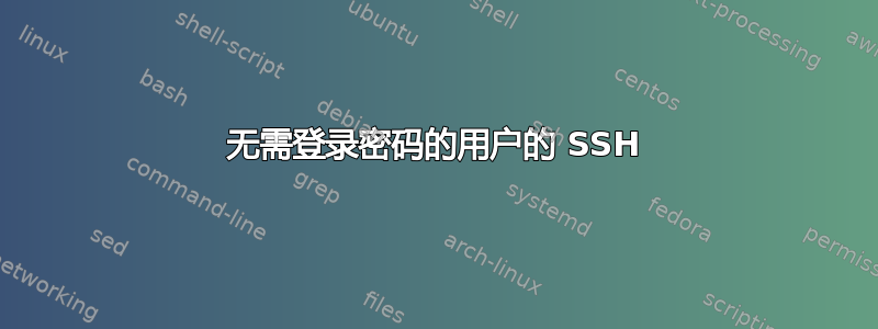 无需登录密码的用户的 SSH