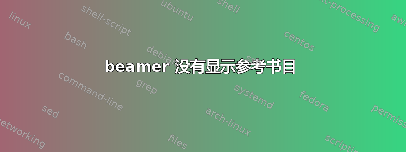 beamer 没有显示参考书目