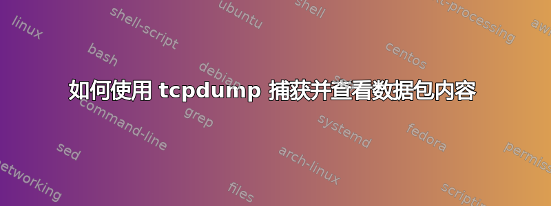 如何使用 tcpdump 捕获并查看数据包内容