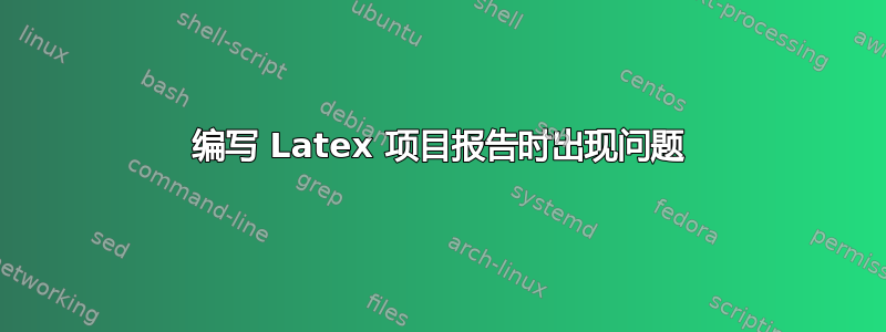 编写 Latex 项目报告时出现问题