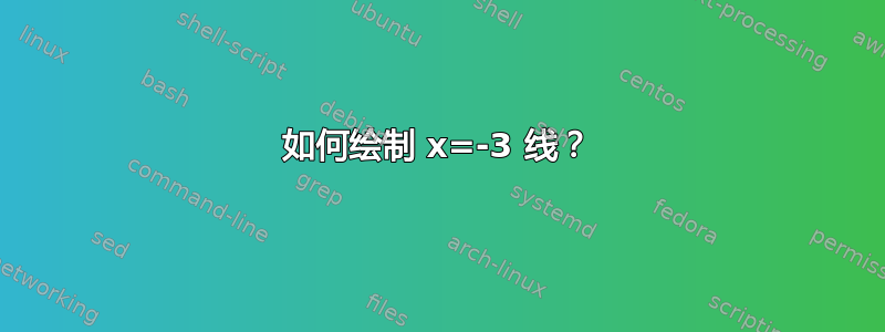 如何绘制 x=-3 线？