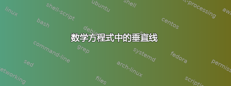 数学方程式中的垂直线