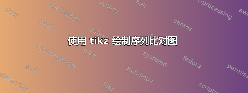 使用 tikz 绘制序列比对图