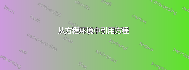 从方程环境中引用方程