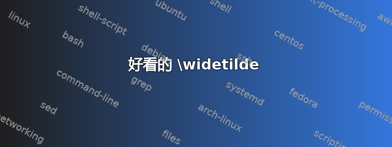 好看的 \widetilde