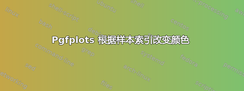 Pgfplots 根据样本索引改变颜色