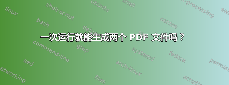 一次运行就能生成两个 PDF 文件吗？