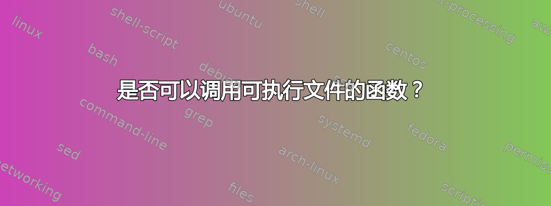 是否可以调用可执行文件的函数？