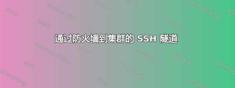 通过防火墙到集群的 SSH 隧道