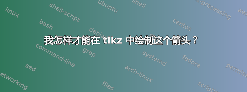 我怎样才能在 tikz 中绘制这个箭头？