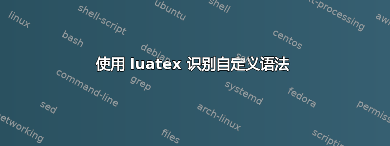 使用 luatex 识别自定义语法