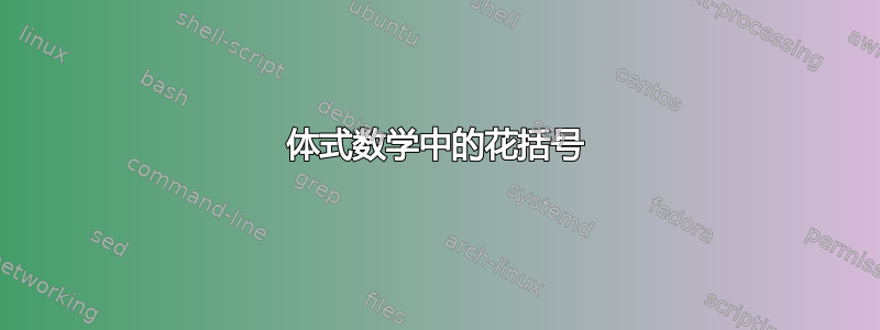 体式数学中的花括号