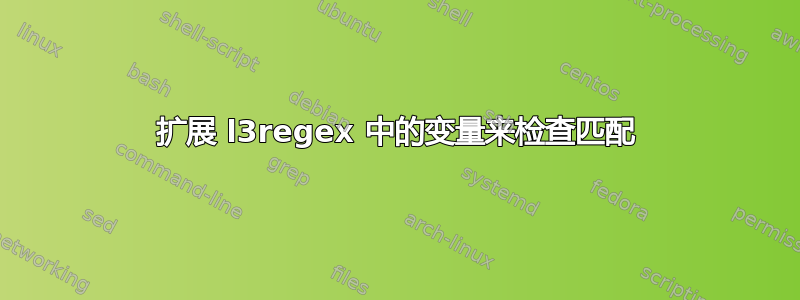 扩展 l3regex 中的变量来检查匹配