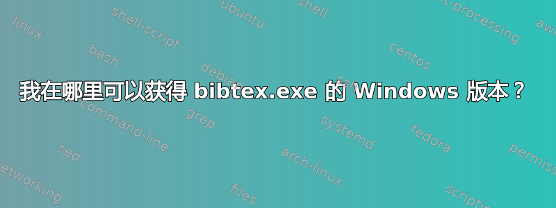 我在哪里可以获得 bibtex.exe 的 Windows 版本？