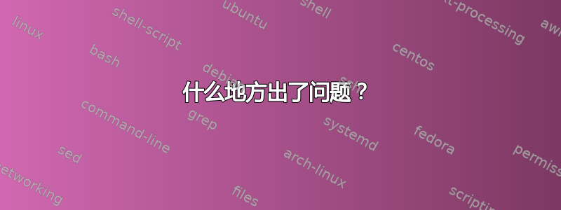 什么地方出了问题？