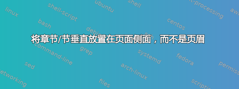 将章节/节垂直放置在页面侧面，而不是页眉