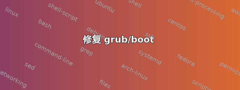 修复 grub/boot