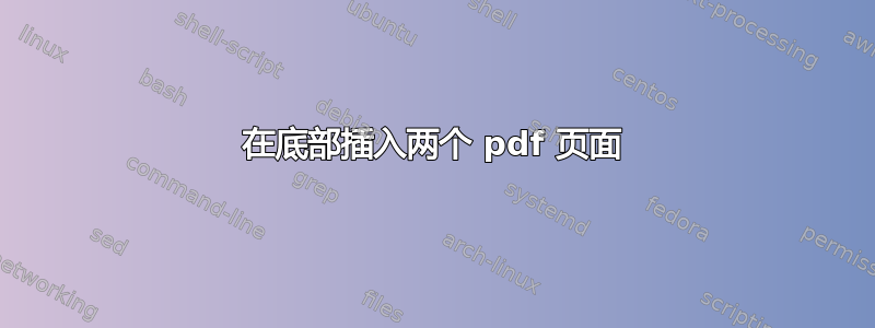 在底部插入两个 pdf 页面