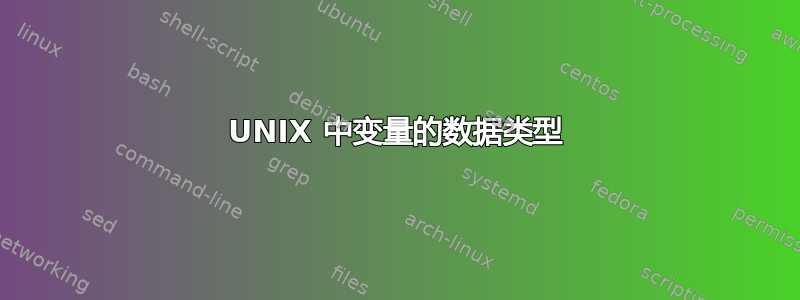 UNIX 中变量的数据类型