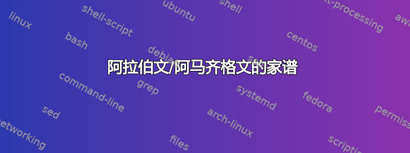 阿拉伯文/阿马齐格文的家谱