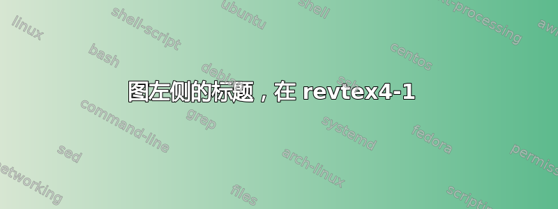 图左侧的标题，在 revtex4-1 