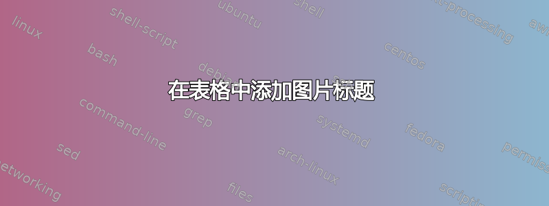 在表格中添加图片标题