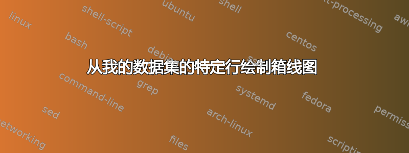 从我的数据集的特定行绘制箱线图