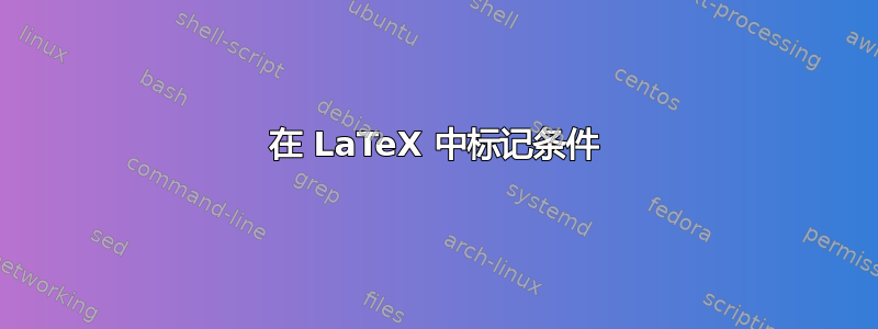 在 LaTeX 中标记条件