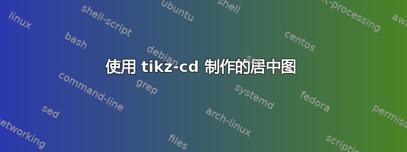 使用 tikz-cd 制作的居中图