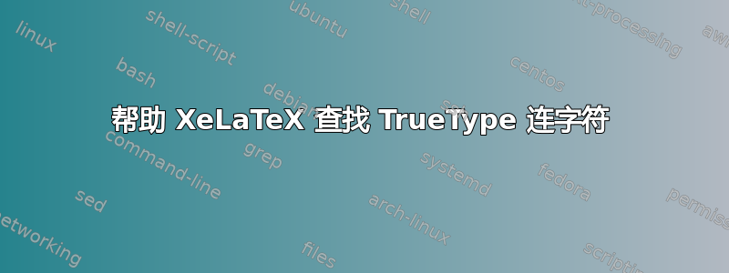 帮助 XeLaTeX 查找 TrueType 连字符