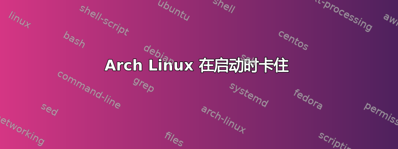 Arch Linux 在启动时卡住