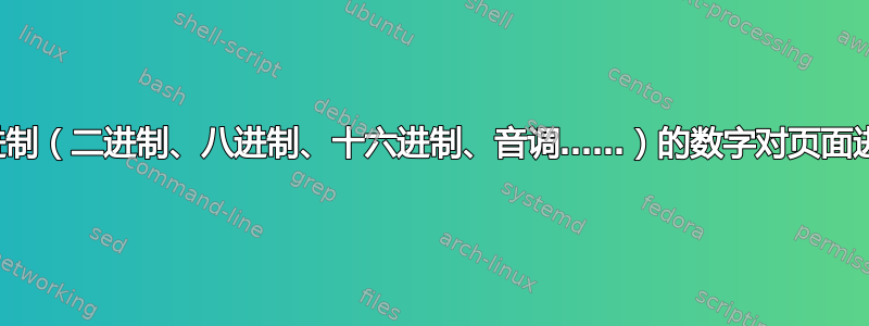 使用不同进制（二进制、八进制、十六进制、音调……）的数字对页面进行编号？