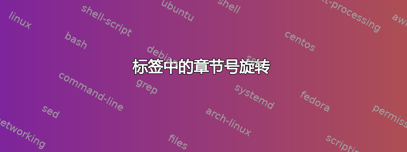 标签中的章节号旋转