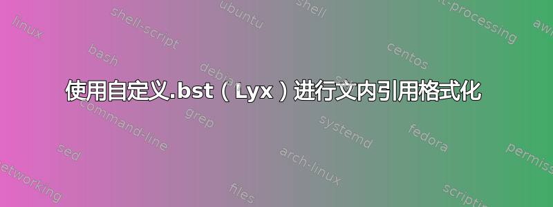 使用自定义.bst（Lyx）进行文内引用格式化