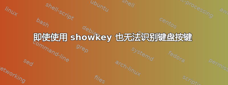 即使使用 showkey 也无法识别键盘按键