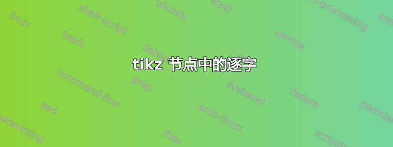 tikz 节点中的逐字