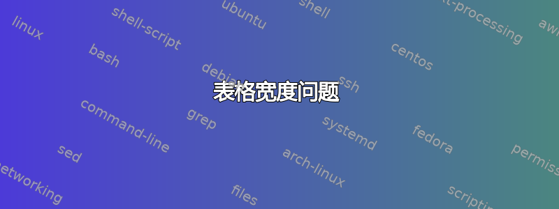 表格宽度问题