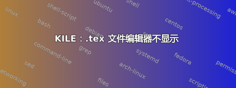 KILE：.tex 文件编辑器不显示