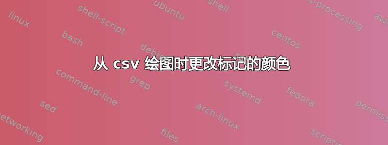 从 csv 绘图时更改标记的颜色