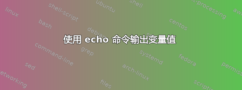 使用 echo 命令输出变量值