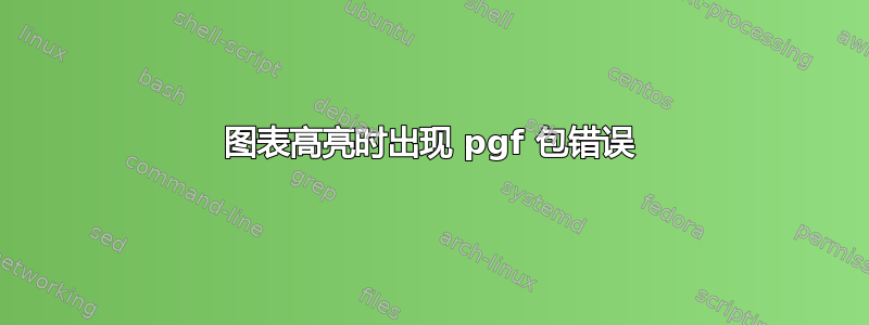 图表高亮时出现 pgf 包错误