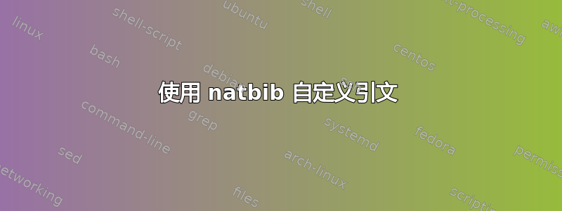 使用 natbib 自定义引文