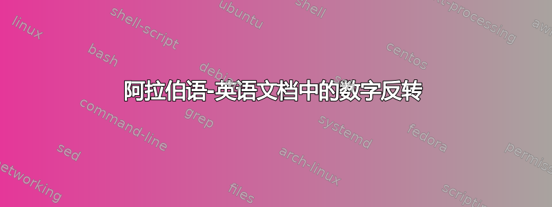 阿拉伯语-英语文档中的数字反转