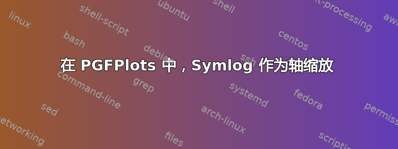 在 PGFPlots 中，Symlog 作为轴缩放