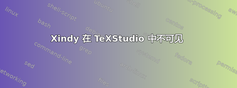 Xindy 在 TeXStudio 中不可见